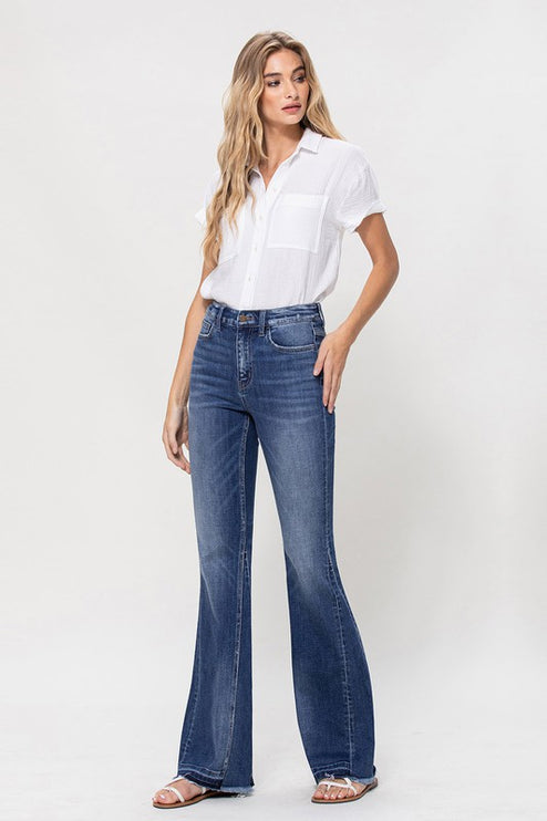 High Rise Flare W/Insert Panel Details - Accessoriesforever