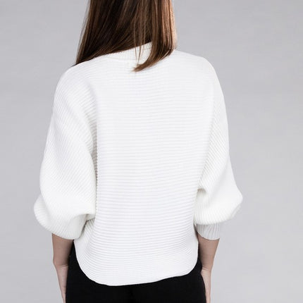 Sleek Comfortable Elegant Viscose Dolman Sleeve Turtleneck Sweater