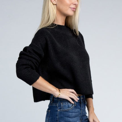 Cozy Mock Neck Long Sleeve Pullover Sweater