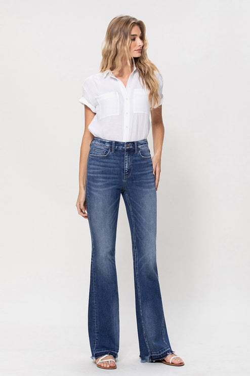 High Rise Flare W/Insert Panel Details - Accessoriesforever