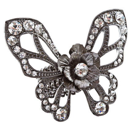 Flower Accented Butterfly Stretch Ring - Accessoriesforever
