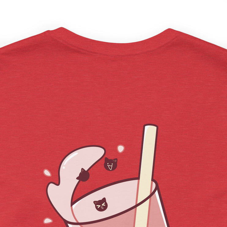 Exclusive Cute Cat Boba Soft Cotton Jersey Short Sleeve Unisex Tee T-shirt - Accessoriesforever