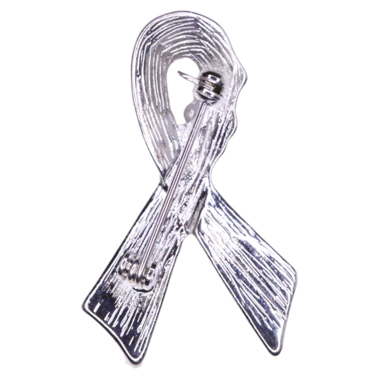 Elegance Breast Cancer Awareness Pink Ribbon Brooch Pin - Accessoriesforever