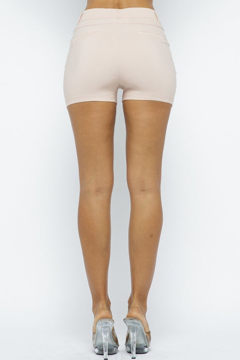 Sleek Comfortable High-Waist Basic Shorts