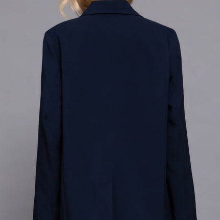 Notched Collar Long Sleeve Blazer