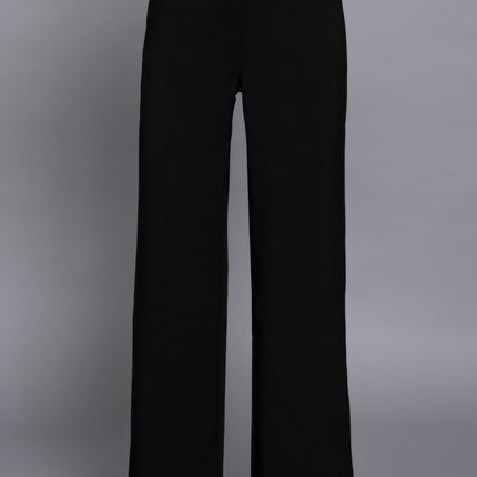 Elastic Back Straight-Leg Woven Pants