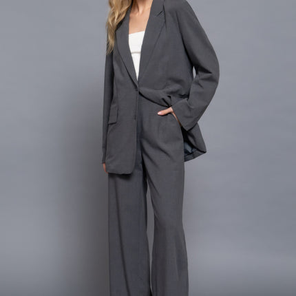 Elastic Back Straight-Leg Woven Pants