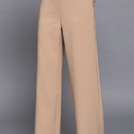 Elastic Back Straight-Leg Woven Pants