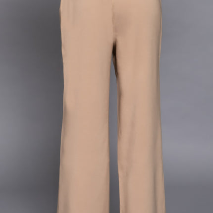 Elastic Back Straight-Leg Woven Pants