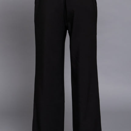 Elastic Back Straight-Leg Woven Pants