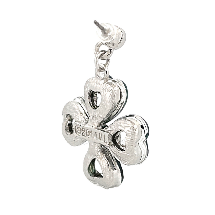 St. Patrick's Lucky Clover Charm Dangle Fashion Earring