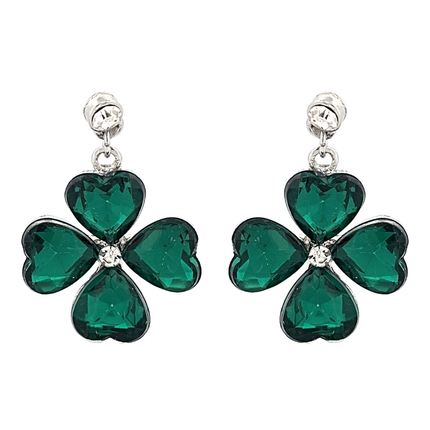 St. Patrick's Lucky Clover Charm Dangle Fashion Earring