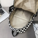 Chic Fashion Plaid Pattern Waterproof Travel School Laptop Bag Backpack