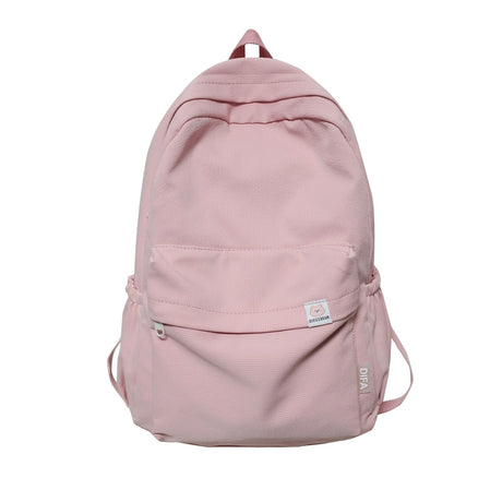 Solid Casual Nylon Waterproof Travel School Fashion Backpack