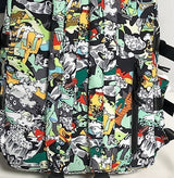 Unique Stylish Graffiti Print Nylon Waterproof Fashion Laptop Travel School Bag Backpack