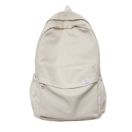 Solid Casual Nylon Waterproof Travel School Fashion Backpack