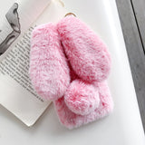 Fluffy Cute Soft Plushy Ribbit Bunny Ear iPhone Protective Phone Case Cover II