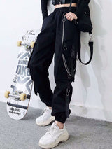 Trendy Fashion High Waist Harem Trousers Jogger Streetwear Pants