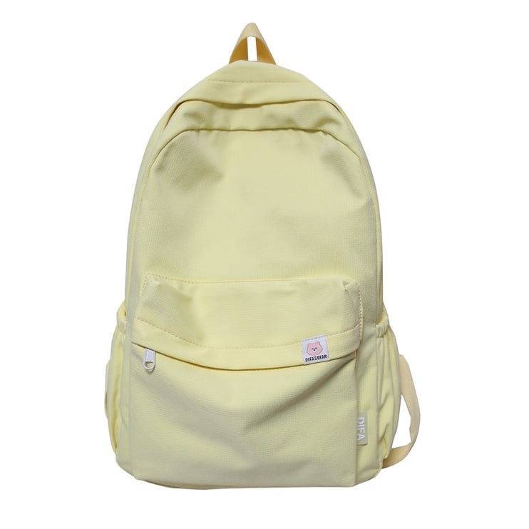 Solid Casual Nylon Waterproof Travel School Fashion Backpack