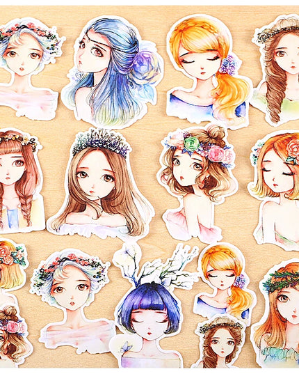 15pc Beautiful Forest Girls Scrapbooking DIY Craft Decor Journal Stickers