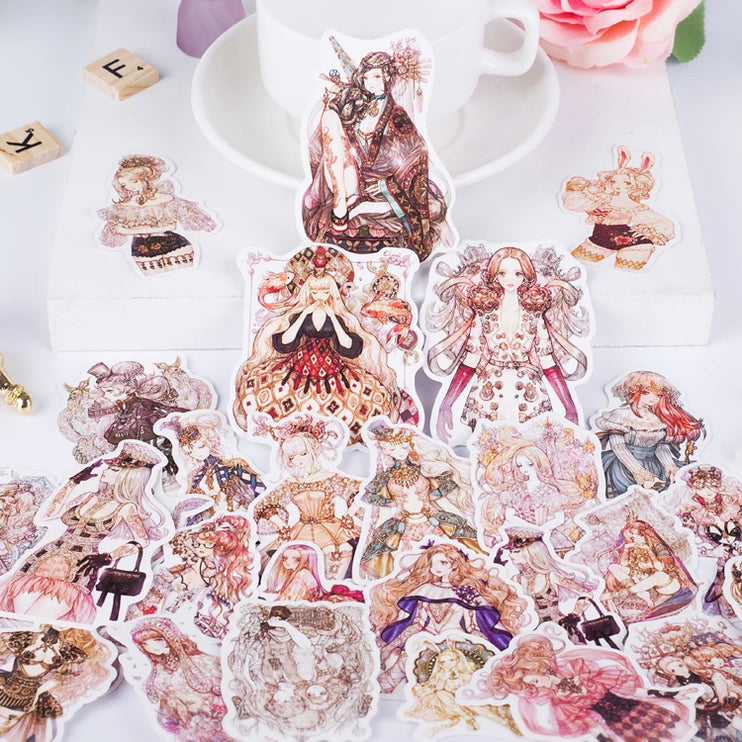 190pcs Sen Goth Lolita Girls Scrapbooking DIY Craft Decor Journal Stickers - Accessoriesforever