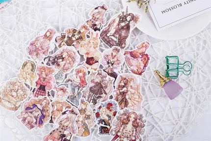 190pcs Sen Goth Lolita Girls Scrapbooking DIY Craft Decor Journal Stickers