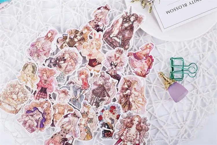 190pcs Sen Goth Lolita Girls Scrapbooking DIY Craft Decor Journal Stickers - Accessoriesforever