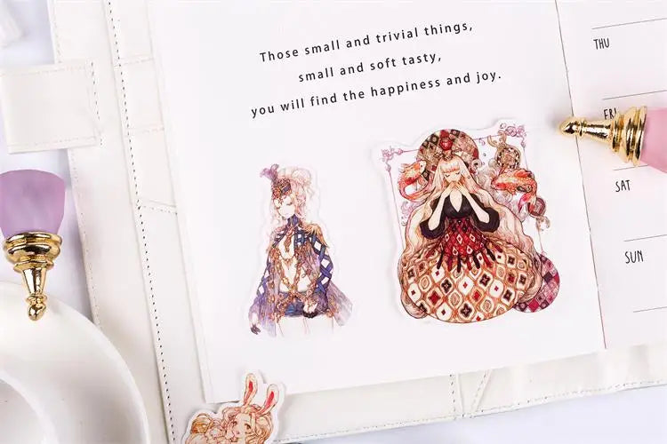 190pcs Sen Goth Lolita Girls Scrapbooking DIY Craft Decor Journal Stickers - Accessoriesforever