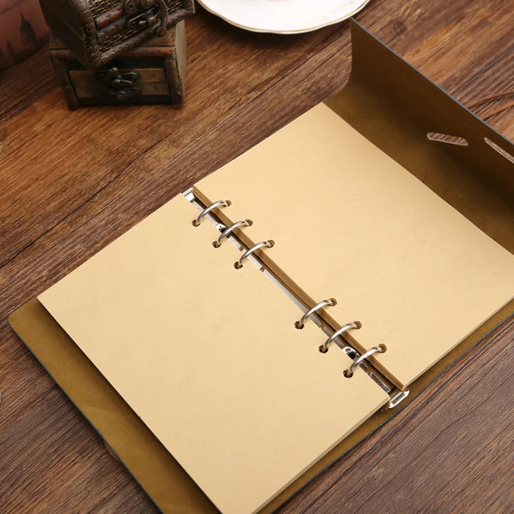Retro Spiral Vintage Pirate Anchor Leather Scrapbook Travel Journal Diary Notebook - Accessoriesforever
