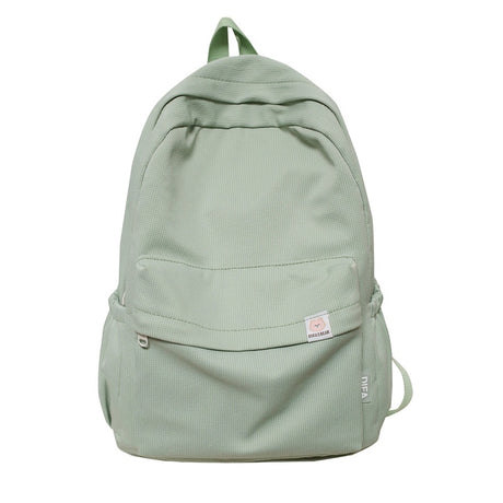 Solid Casual Nylon Waterproof Travel School Fashion Backpack