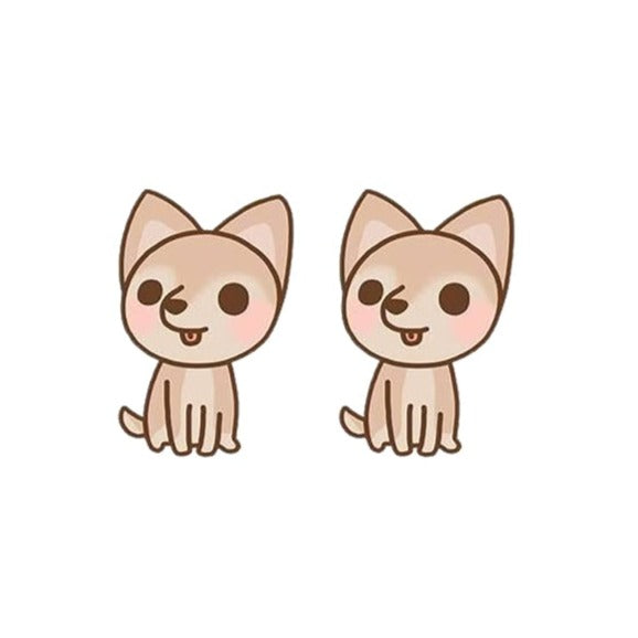 Cute Adorable Pug Dogs Animal Fashion Stud Earrings