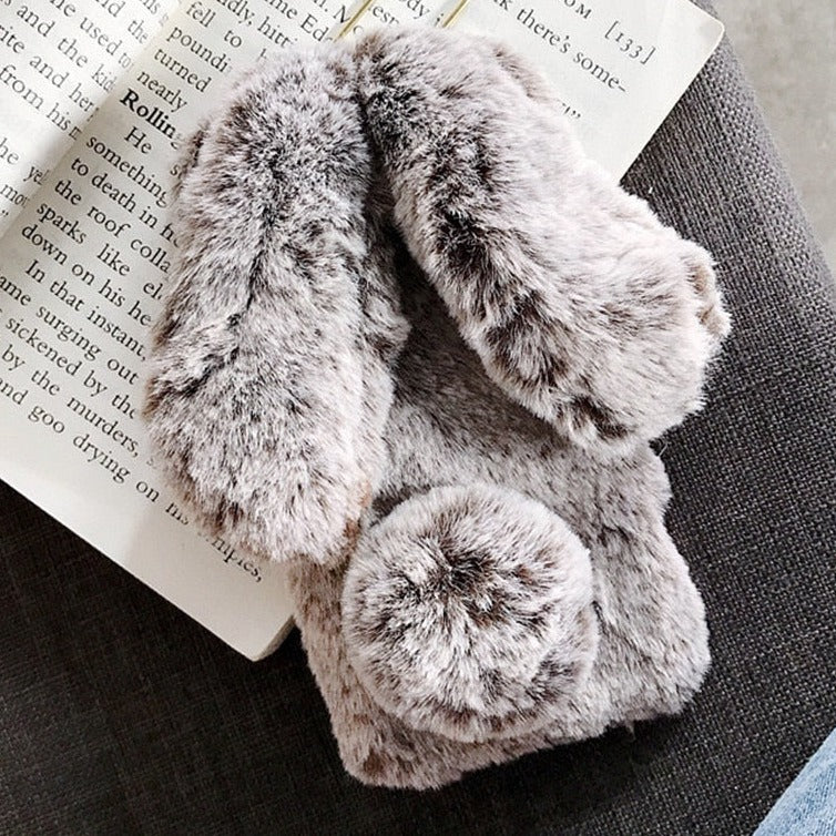Fluffy Cute Soft Plushy Ribbit Bunny Ear iPhone Protective Phone Case Cover II