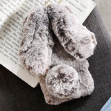 Fluffy Cute Soft Plushy Ribbit Bunny Ear iPhone Protective Phone Case Cover II