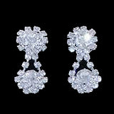 Bridal Wedding Jewelry Set Crystal Rhinestone Flower