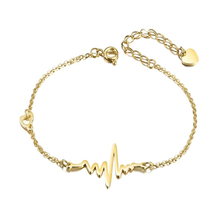 Lovely Heartbeat Design Bracelet
