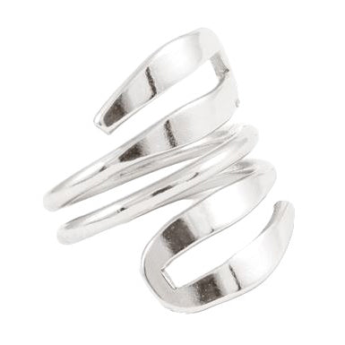 Modern Fashion Impressive Continuous Swirl Design Stretch Ring R204 Silver