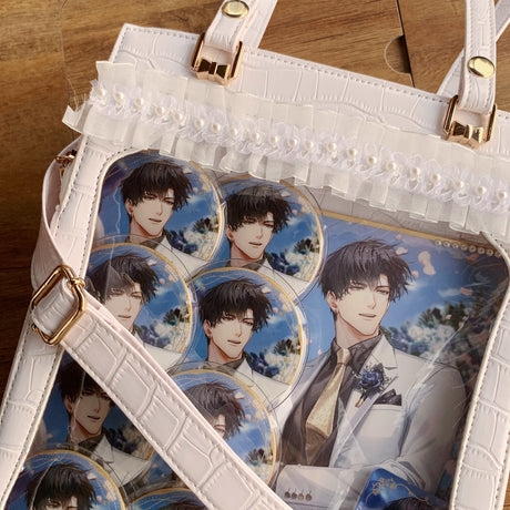Stylish Trendy Large Clear Window Fashion Ita-bag Pin Bag Handbag Tote