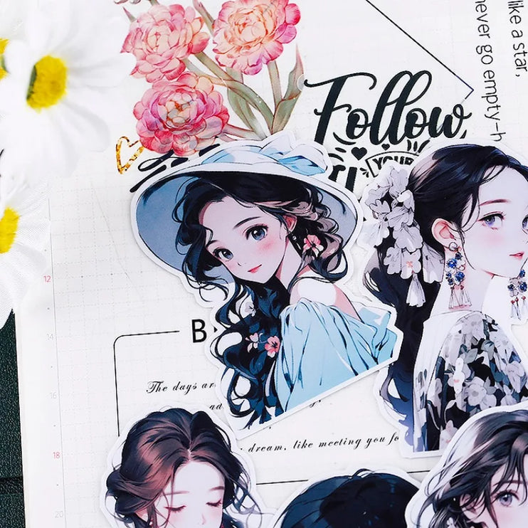 16pc Cartoon Time Beauty Girls Scrapbooking DIY Craft Decor Journal Stickers - Accessoriesforever