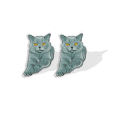 Cute Shorthair Cat Animal Lovely Fashion Mini Stud Earrings