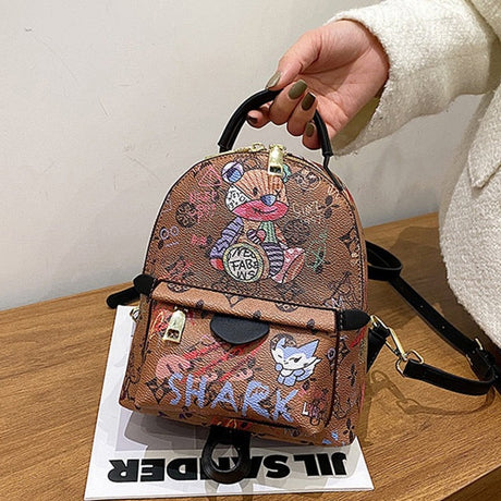 Cute Trendy Cartoon Graffiti Fashion Mini Bag Purse Handbag Backpack