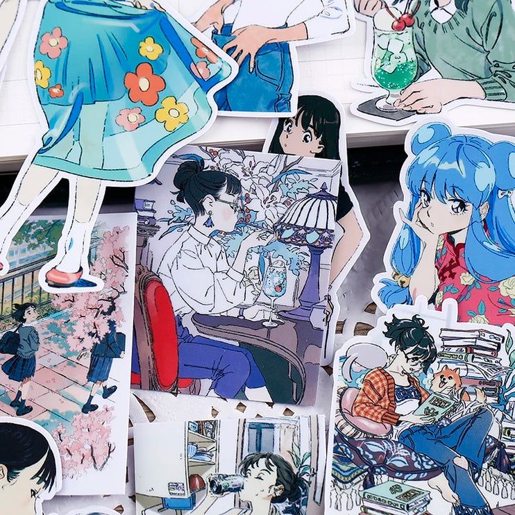 21pc Cute Japanese Cartoon Characters Scrapbooking DIY Craft Decor Journal Stickers - Accessoriesforever