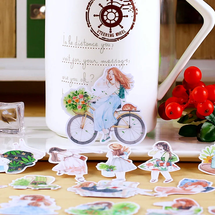 20pcs Creative Cute Girls Scrapbooking DIY Craft Decor Journal Stickers - Accessoriesforever