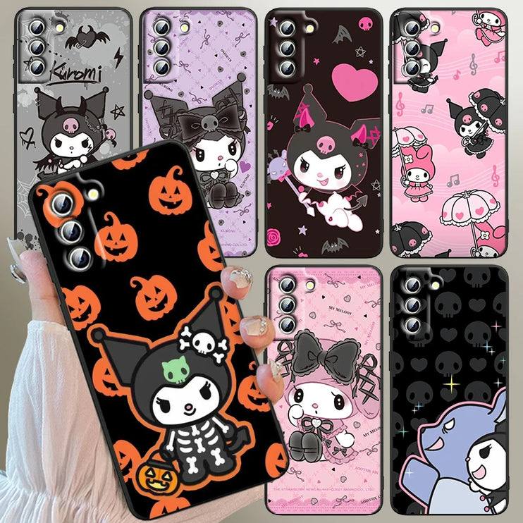 Cute Sanrio Kuromi My Melody Lightweight Slim Protective Phone Case Cover for Samsung Galaxy