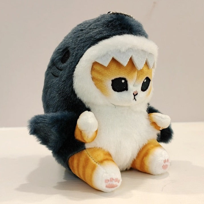 Adorable Cute Fried Shrimp Tempura Shark Cat Design Stuffed Animal Plushie
