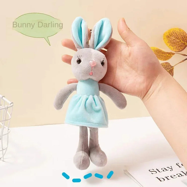 Adorable Dress-up Soft Plush Bunny Dolls Pendant Charm