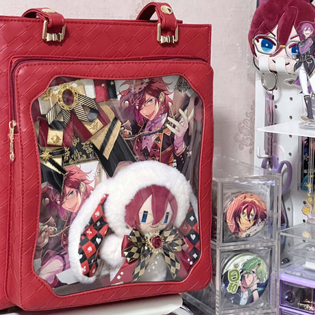 Stylish Trendy Large Clear Window Fashion Ita-bag Pin Bag Handbag Tote