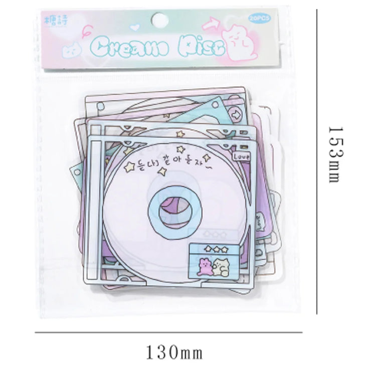 20pcs Cute Nordic Style Cartoon Card Scrapbooking DIY Craft Decor Stickers - Accessoriesforever