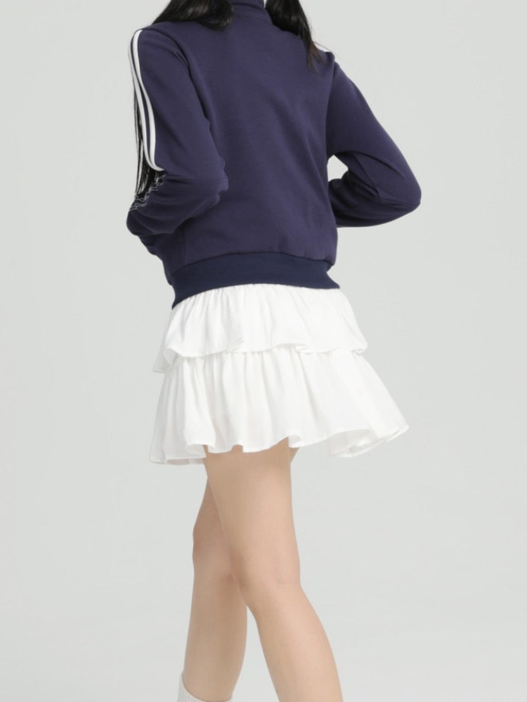 Cute Adorable Ruffle Layer High Waist Fashion Mini Skirt Short Skort