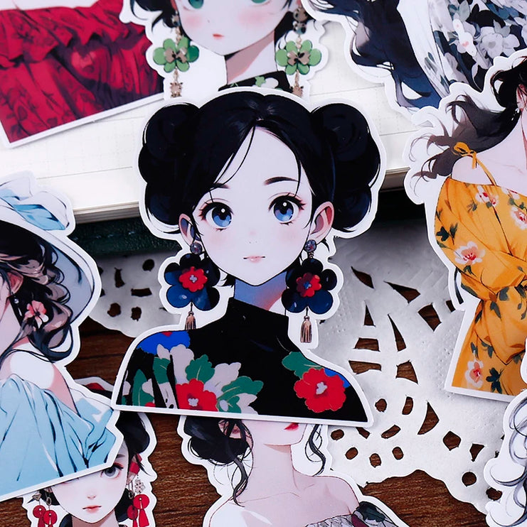 16pc Cartoon Time Beauty Girls Scrapbooking DIY Craft Decor Journal Stickers - Accessoriesforever