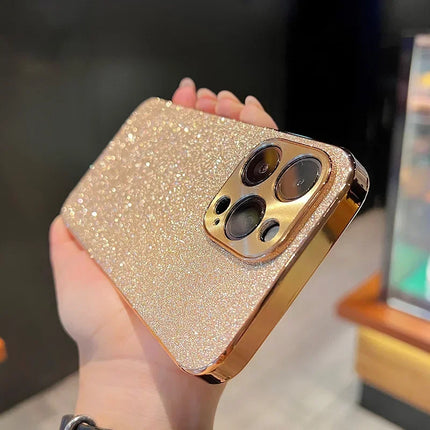Luxury Glitter Bling Plating Phone Case for iPhone – Sparkling Hard Cover